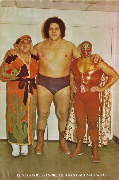 Andre the Giant Mil Mascares Dusty Rhodes funny Japan wrestling 1978  unbelievable | America's White Boy